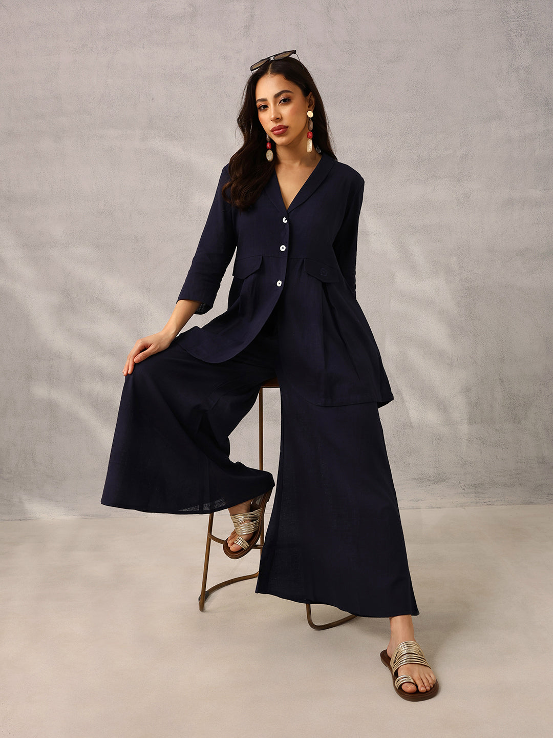 Navy Tailored Workwear Blazer with Trouser