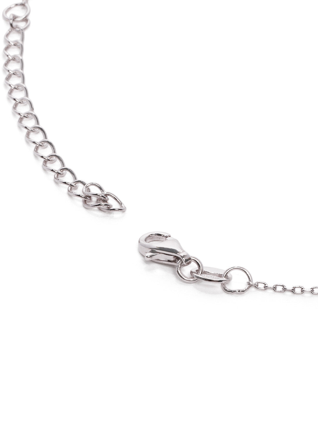 925 Silver Rodium Plated Zircon Pendant with Chain