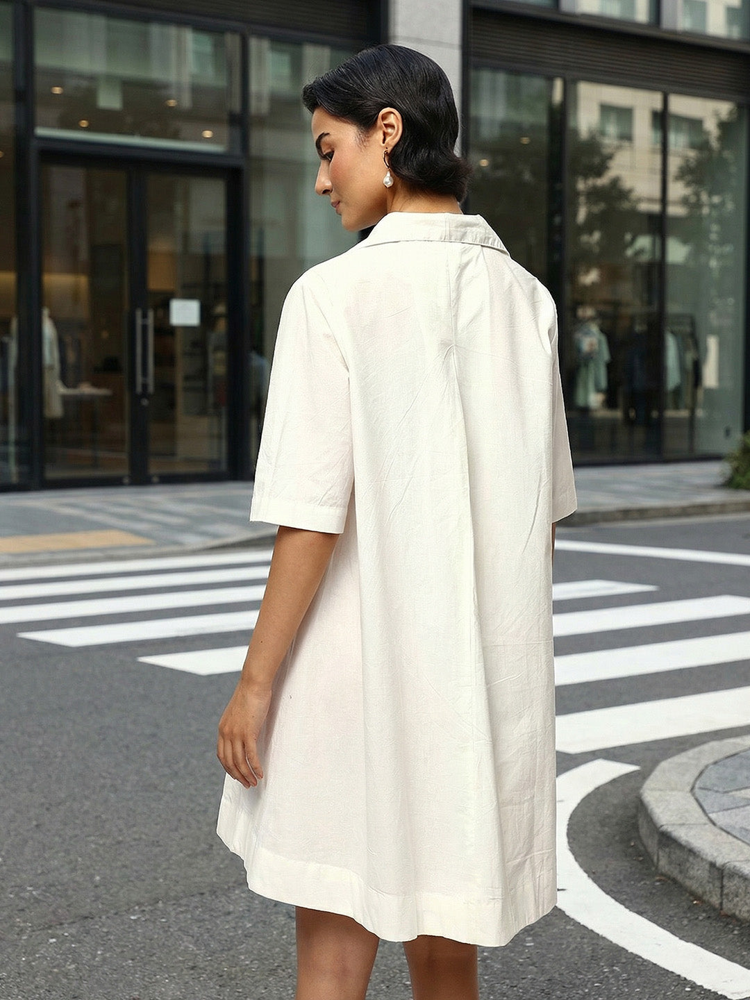 Comfy Off white A Line Dresses