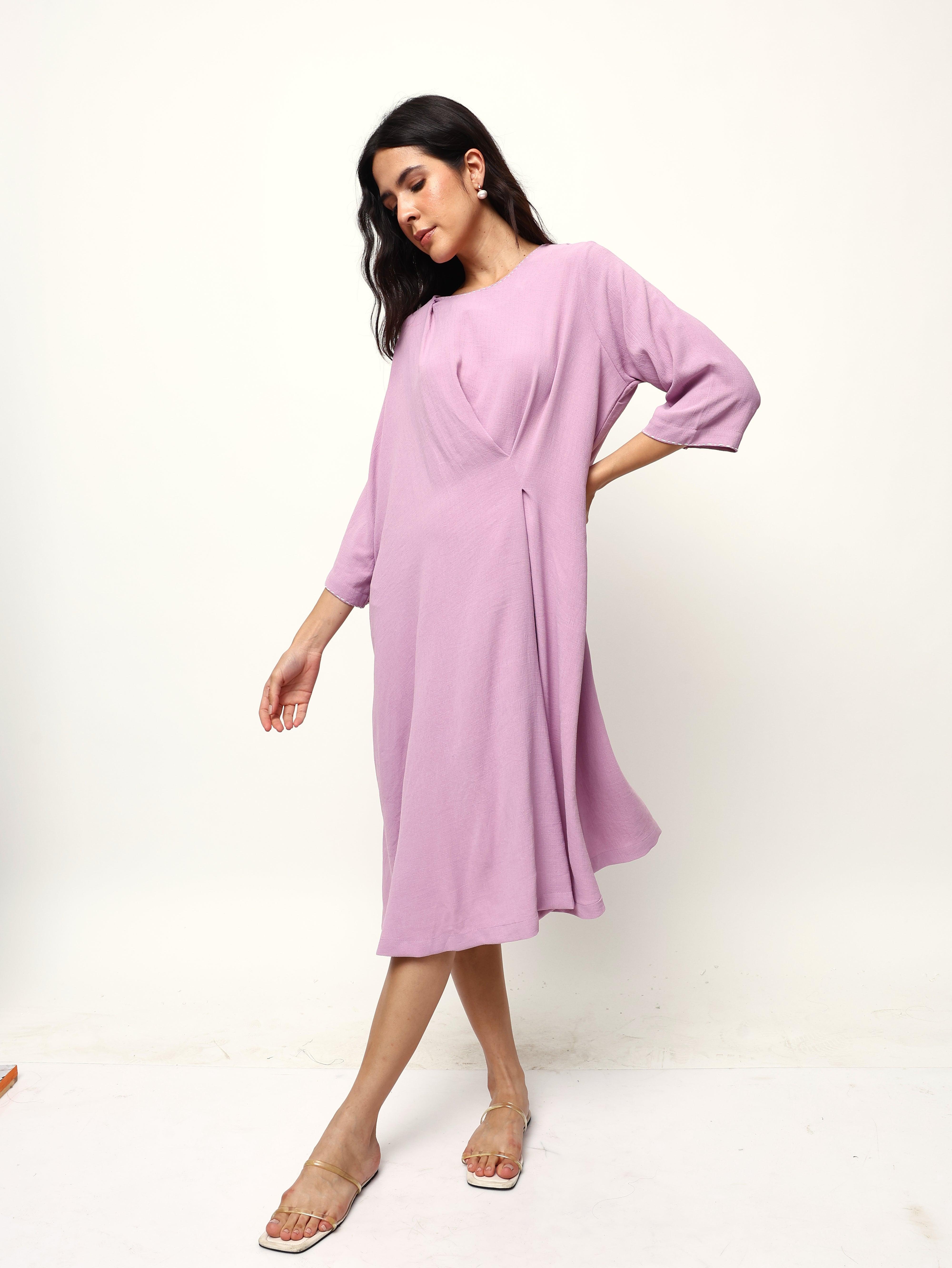 Comfy Lilac  Straight Dresses