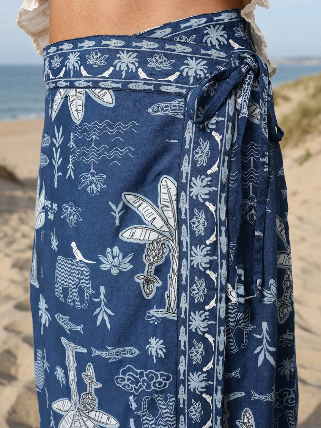 Comfy Indigo Wrap Skirts