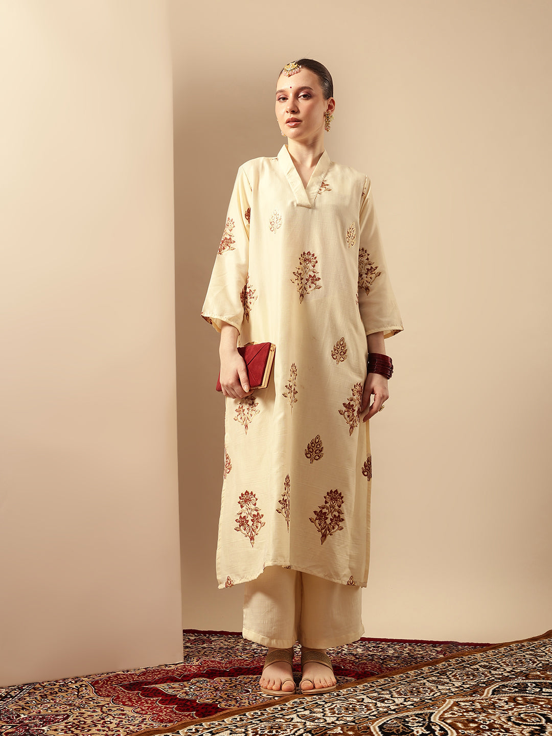 Graceful Natural A Line Kurta Sets