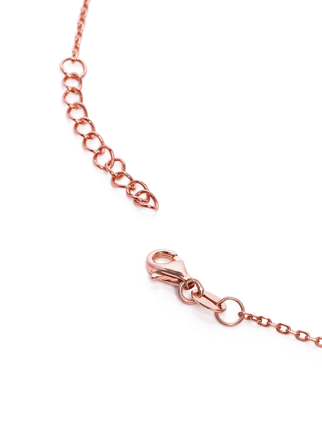 925 Silver Rose Gold Plated Zircon Necklace
