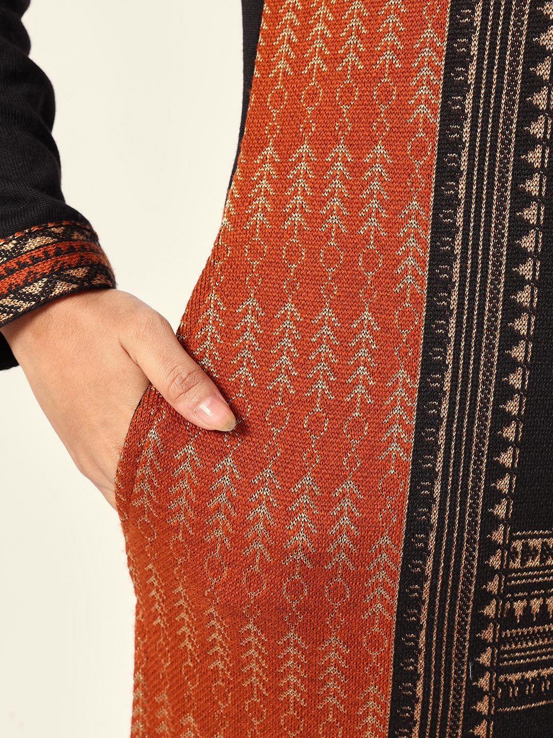 Woven Design Jacquard Kurta Straight Fit Kurta
