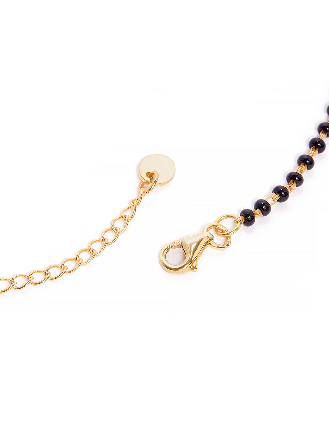 925 Silver Gold Plated Zircon Mangalsutra
