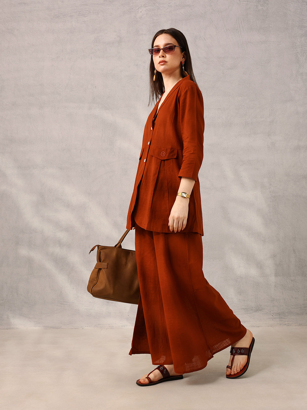 Rust Tailored Workwear Blazer with Trouser