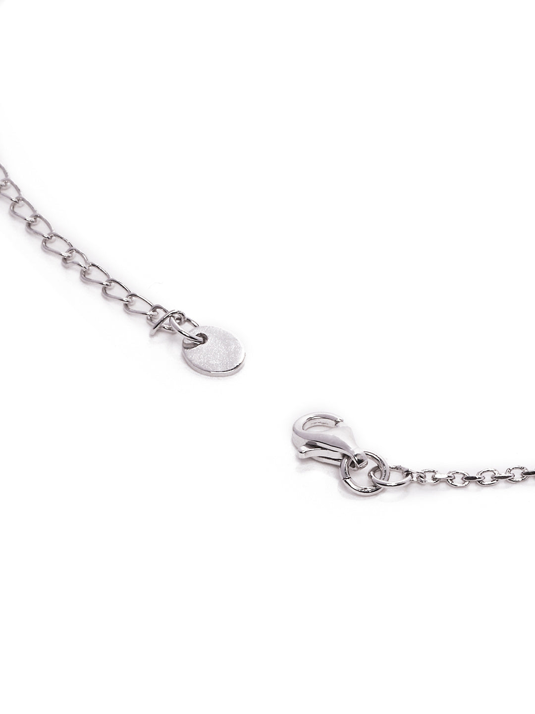 925 Silver Rodium Plated Zircon Pendant with Chain