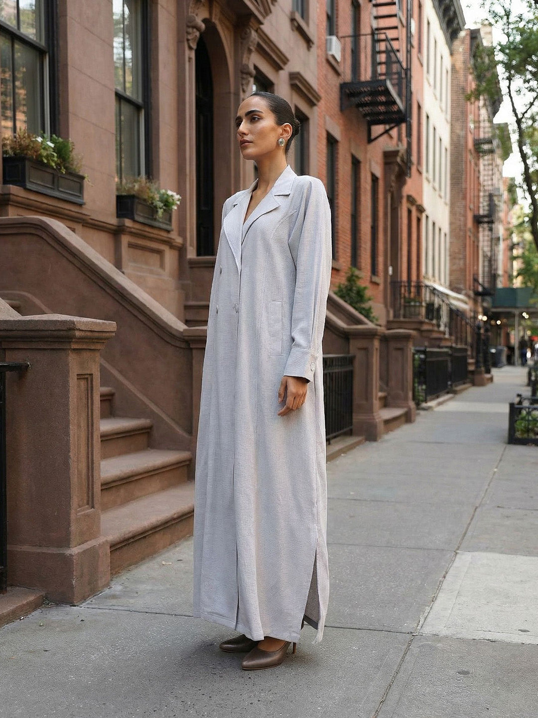 Rich Grey Relaxed Abaya