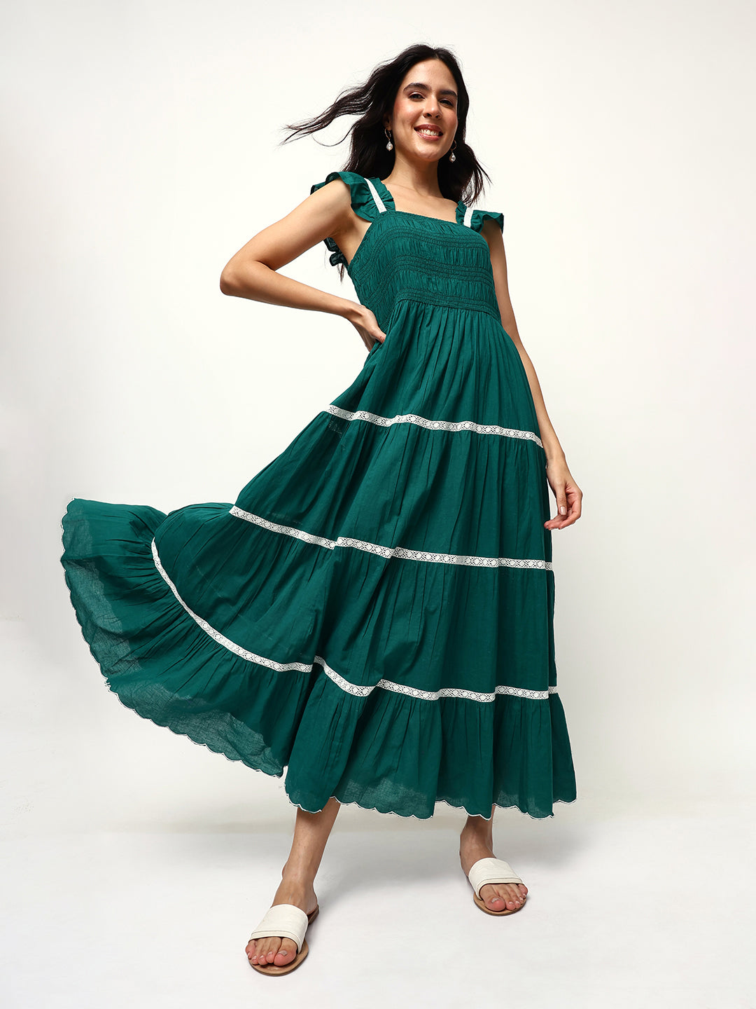 Comfy Green  Fit & Flare Dresses