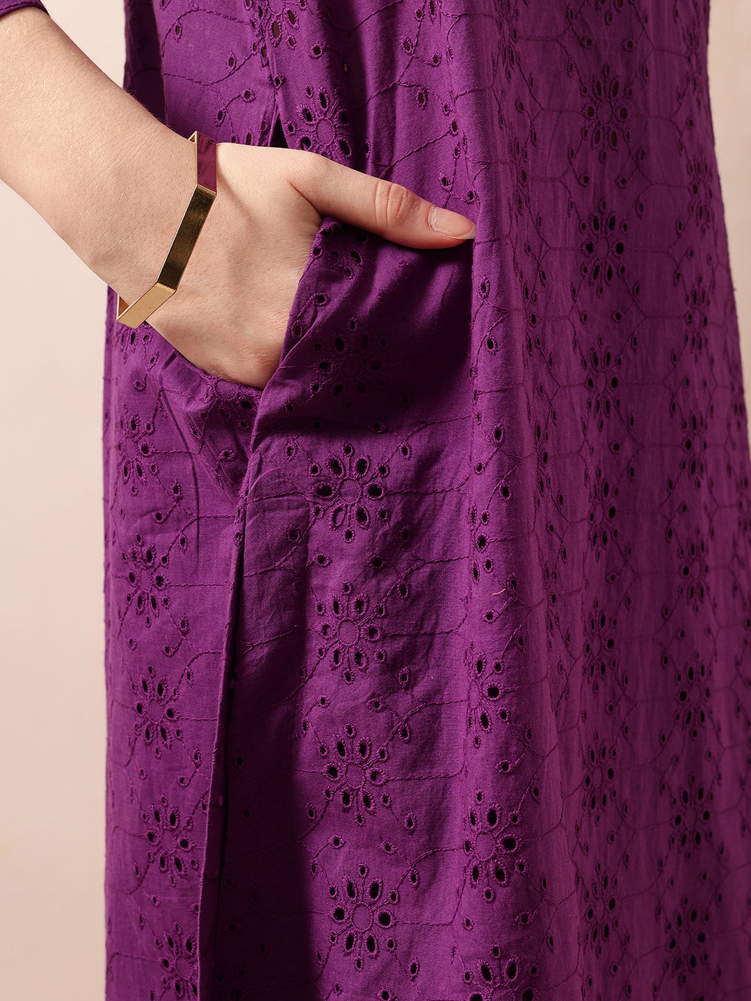 Graceful Purple A Line Kurta Sets
