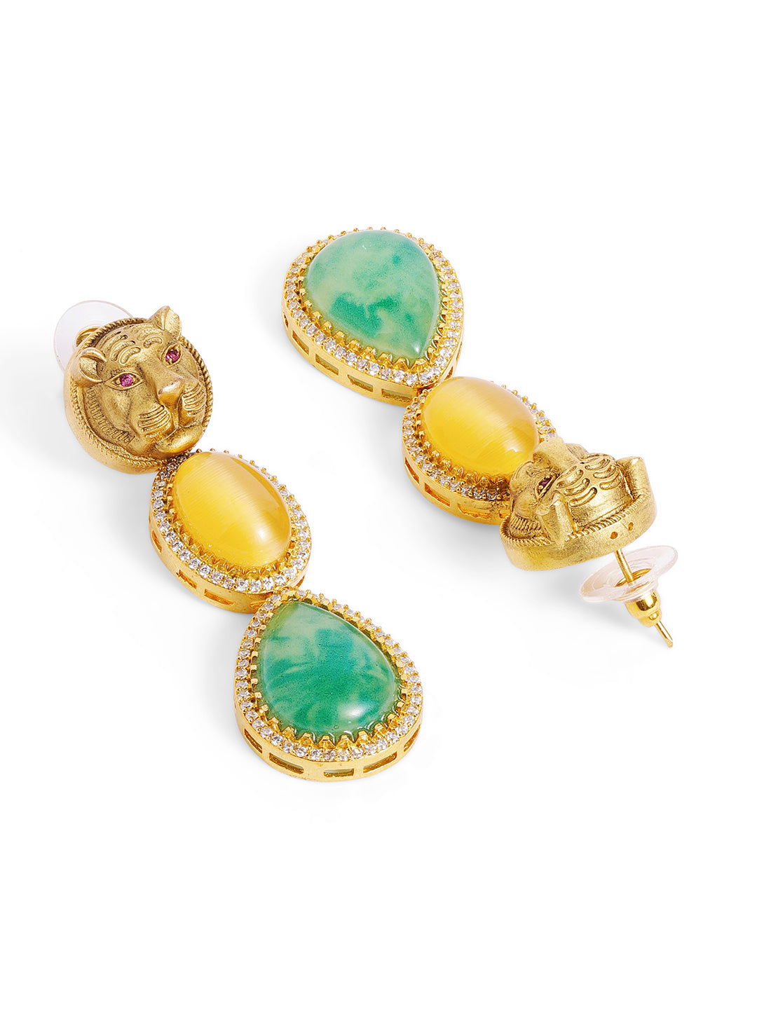 Multi Colour Gold Plated Jewellery Set