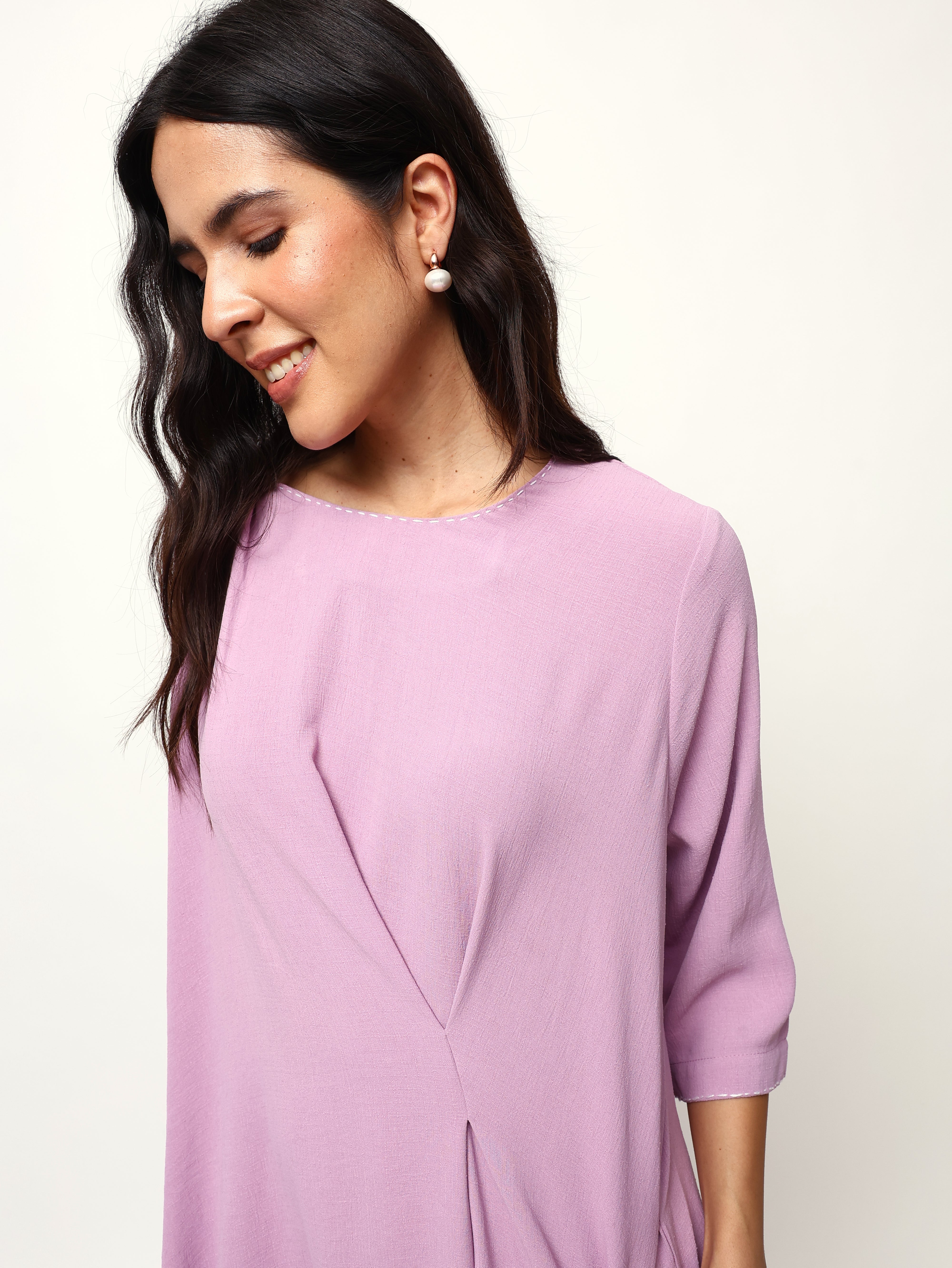 Comfy Lilac  Straight Dresses