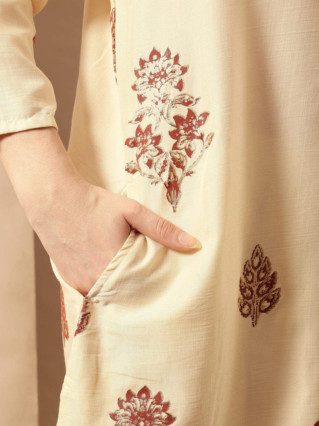 Graceful Natural A Line Kurta Sets