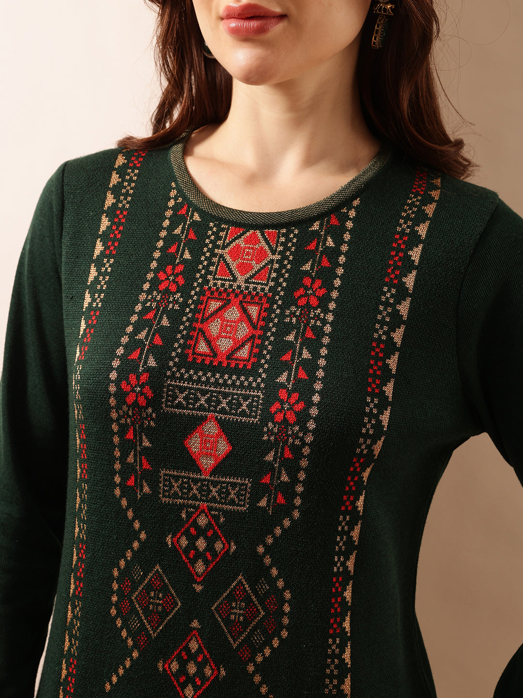 Comfy Bright Green Regular Kurtas