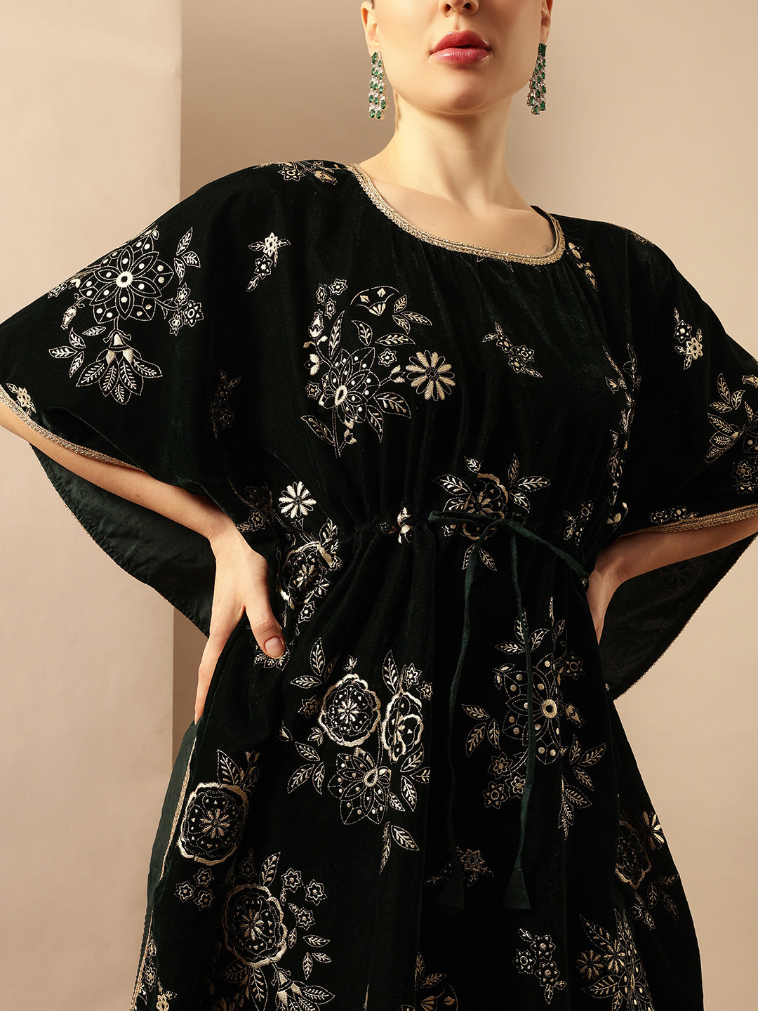 Rich Dark Green Kaftan Set Co-ords
