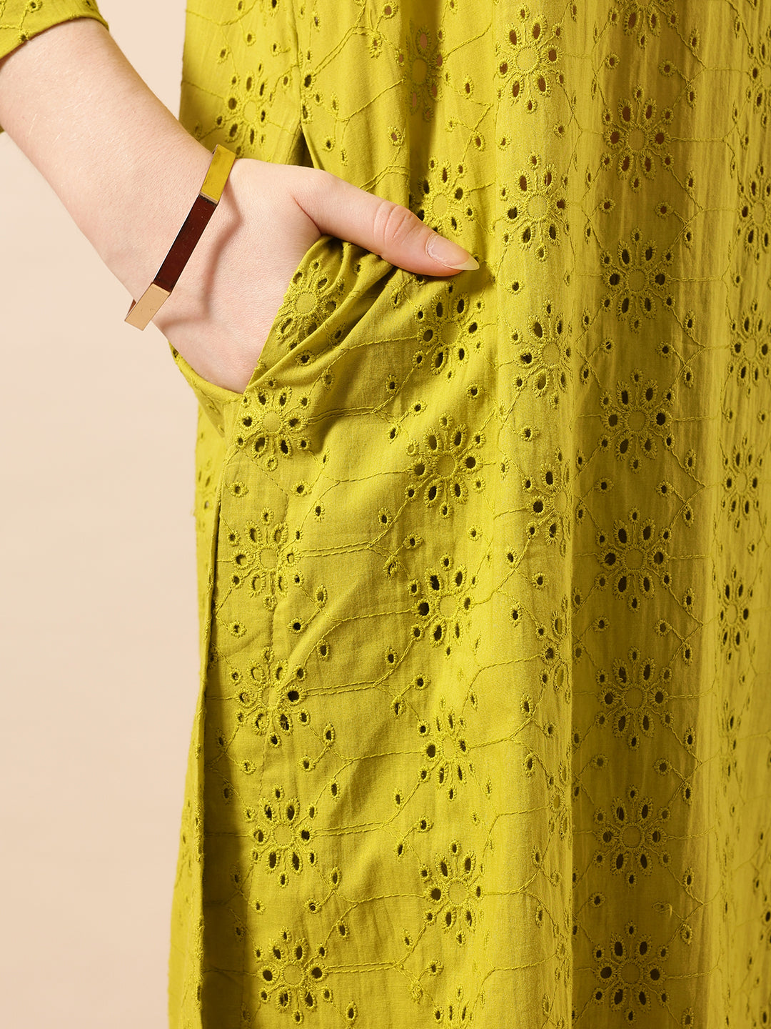 Graceful Avacado A Line Kurta Sets