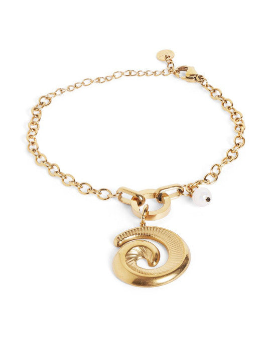 Ishin Gold Colour Gold Plated Artificial Stones And Beads Armlet