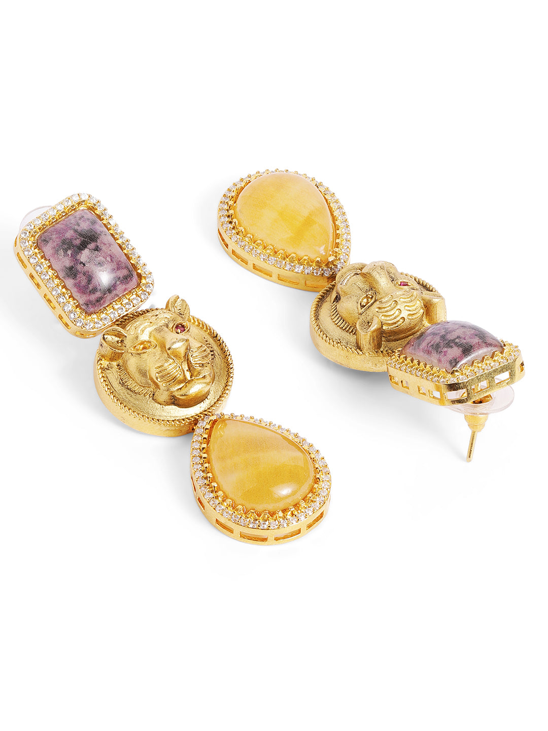 Multi Colour Gold Plated Jewellery Set