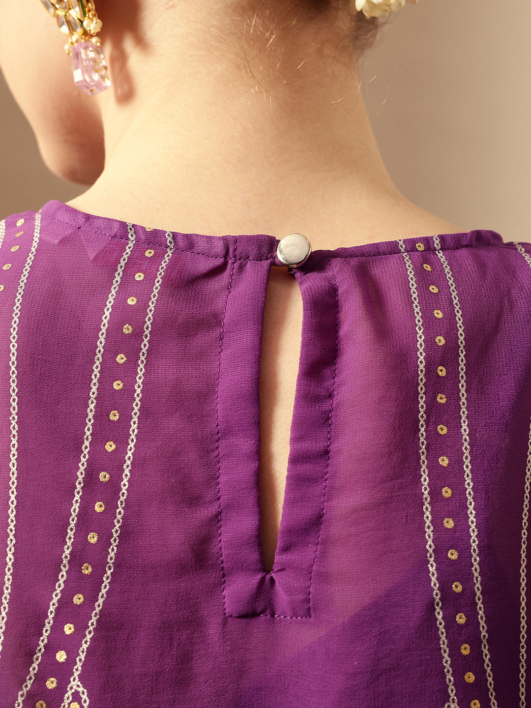 Graceful Purple Straight Kurta Sets