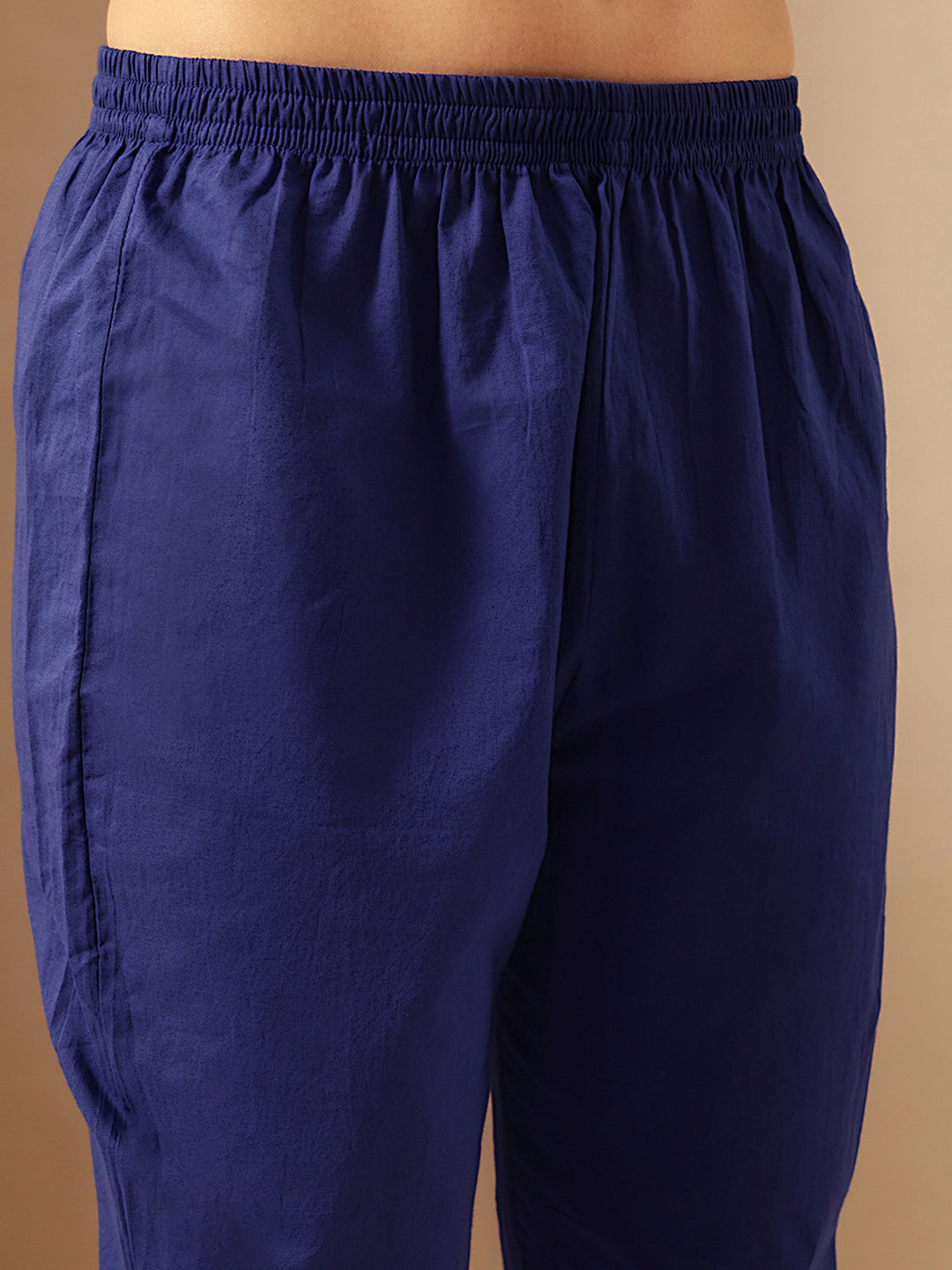 Comfy Royal Blue Organza Embroidered Anarkali Kurta Sets