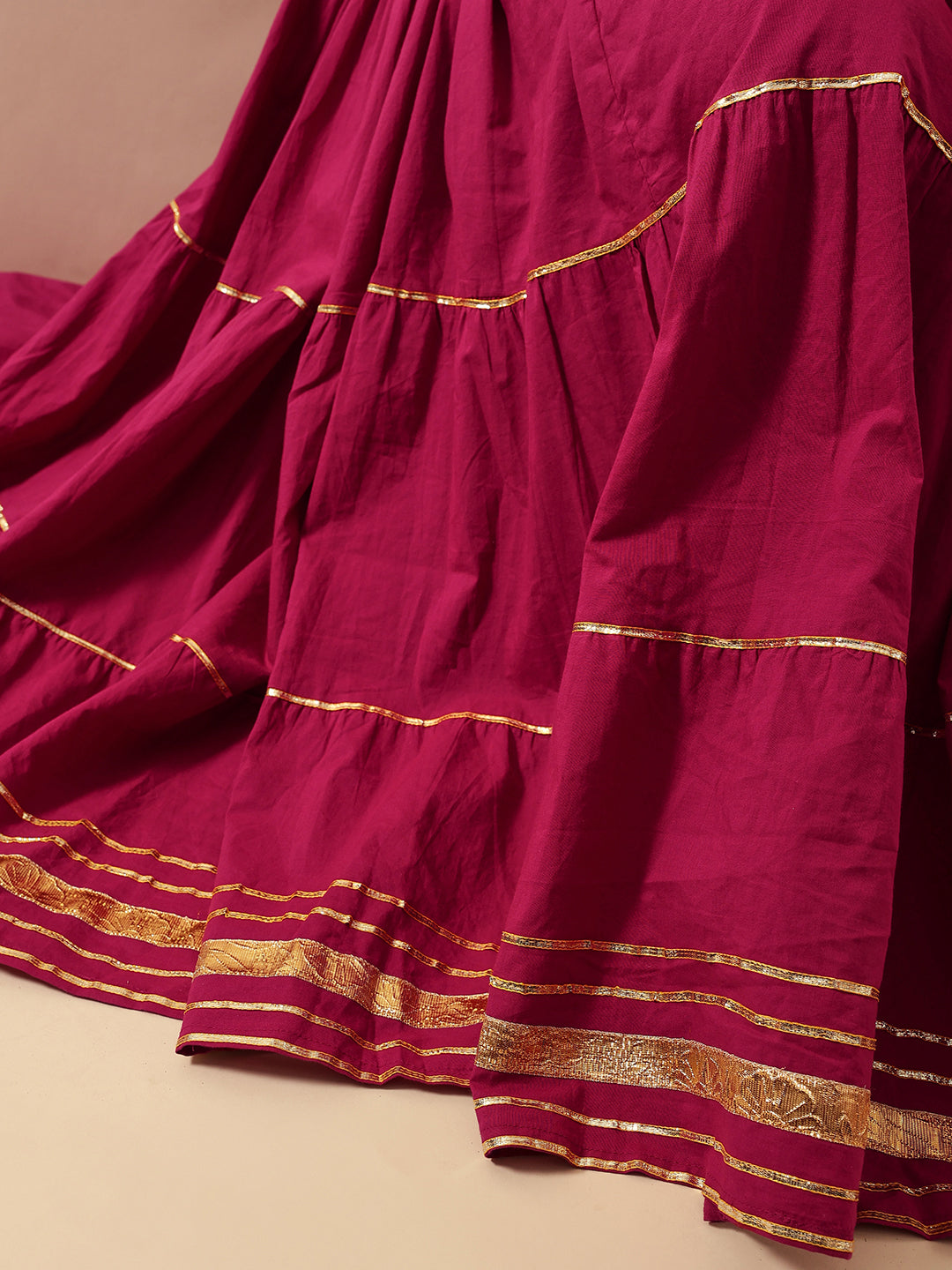 Comfy Rani Pink Organza Embroidered Anarkali Kurta Sets