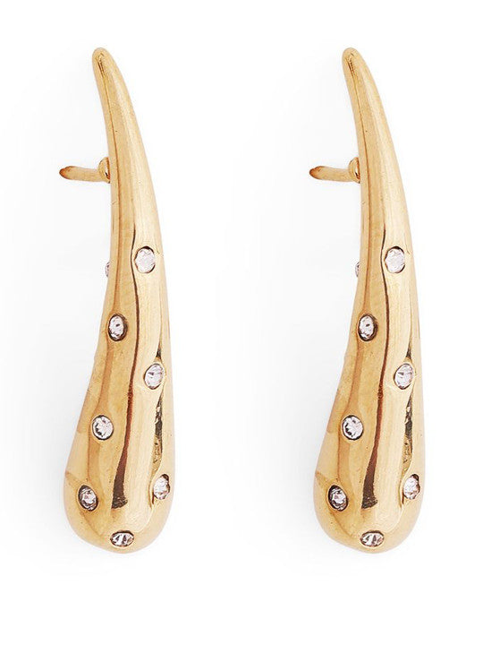 Ishin Gold Colour Gold Plated Stud Earring