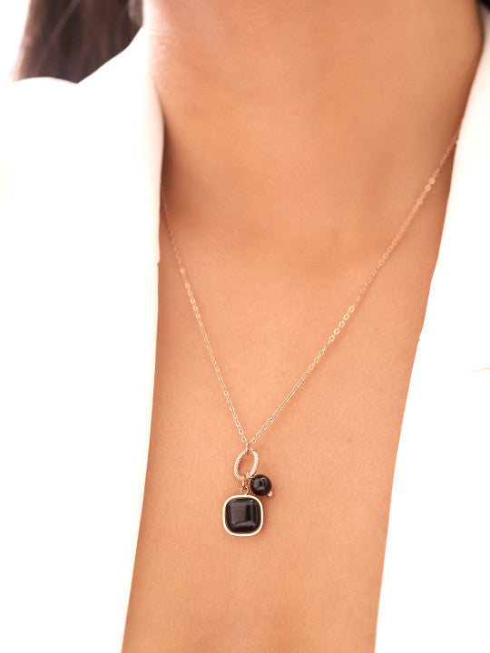Ishin Black  Colour Gold Plated Chain