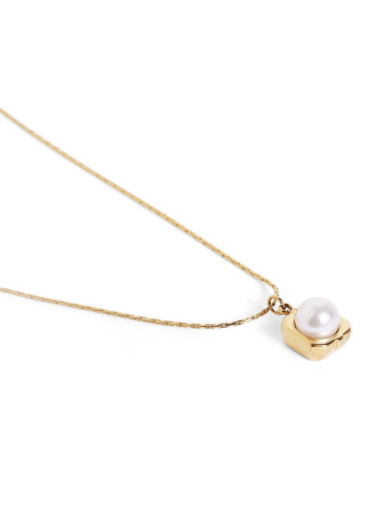 Ishin White  Colour Gold Plated Pearl Chain