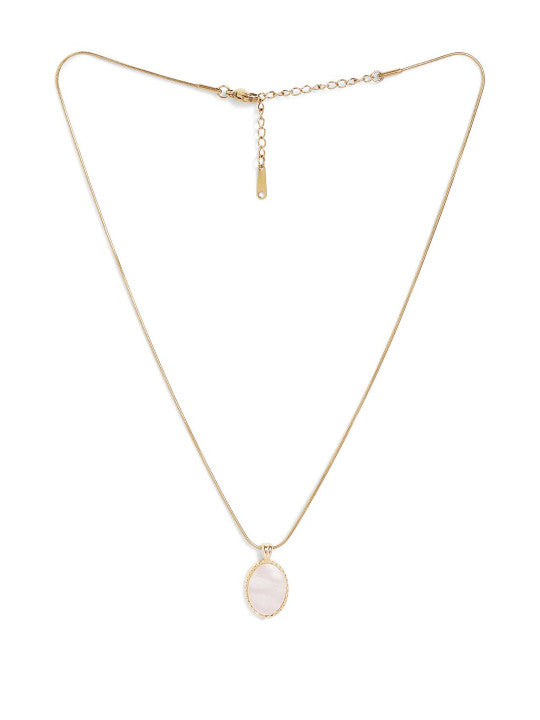 Ishin White  Colour Gold Plated Artificial Stones And Beads Chain