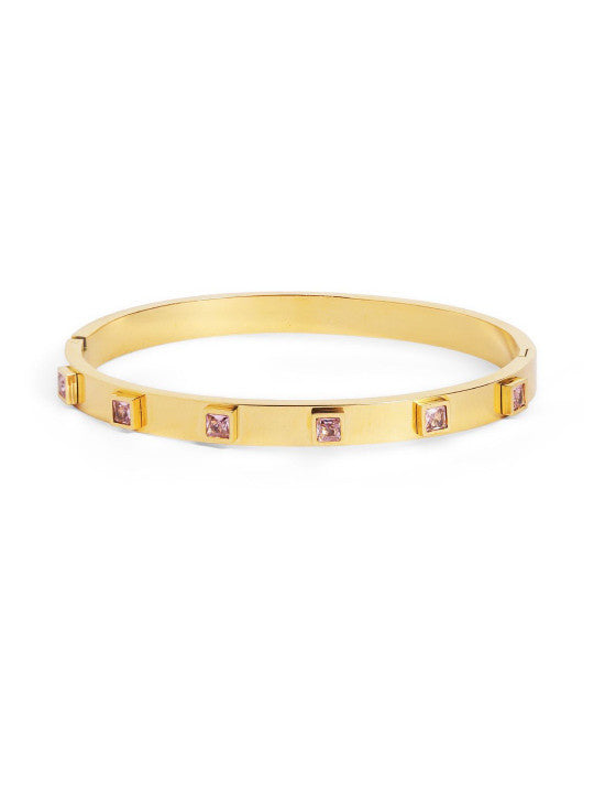 Ishin Gold Colour Gold Plated Artificial Stones And Beads Armlet
