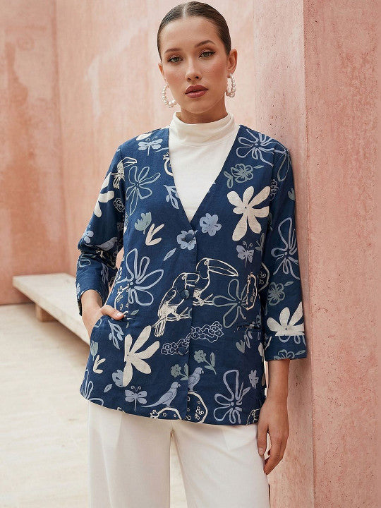 Comfy Indigo Pratidin Printed Kurtis