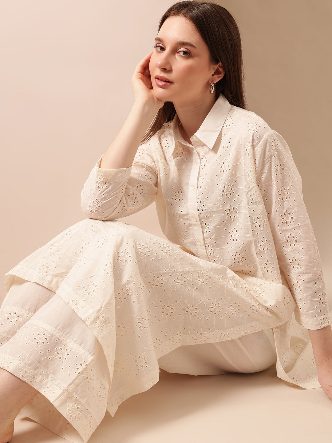 Graceful Natural A Line Kurta Sets