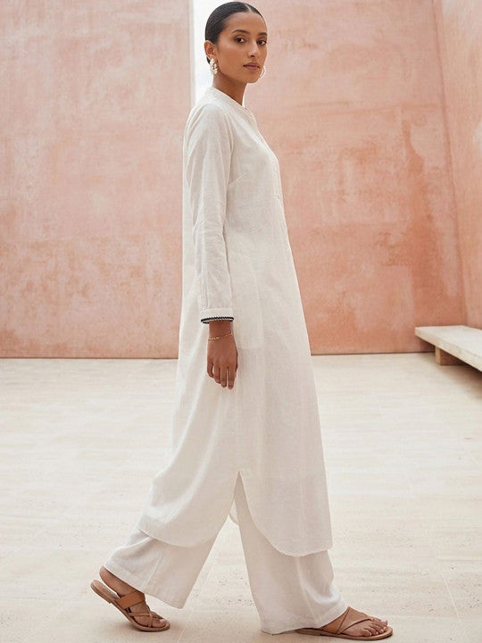 Comfy Natural Daftar Embroidered Kurta sets