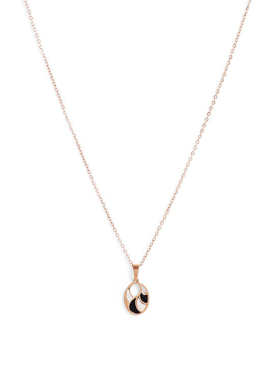 Ishin Black  Colour Gold Plated Artificial Stones And Beads Chain