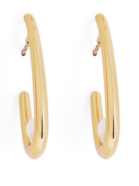 Ishin Green Colour Gold Plated Emerald Stud Earring
