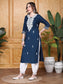 Ishin Women's Ethnic Motifs Embroidered Thread Work Straight Kurta