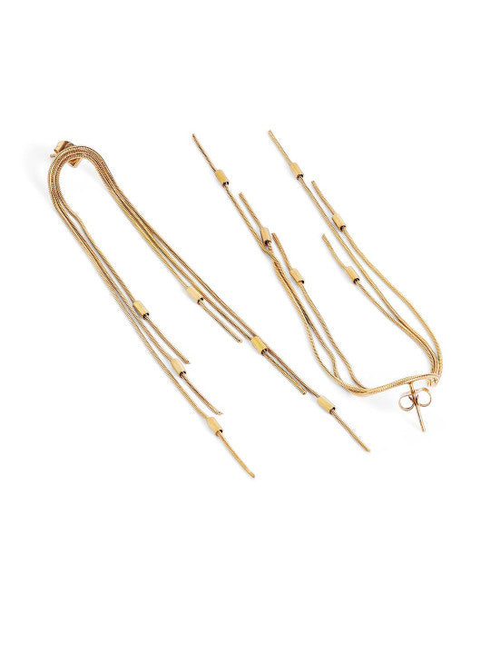 Ishin White Colour Gold Plated Artificial Stones And Beads Hoop Earring