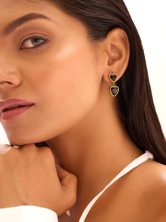 Ishin Gold Colour Gold Plated Stud Earring