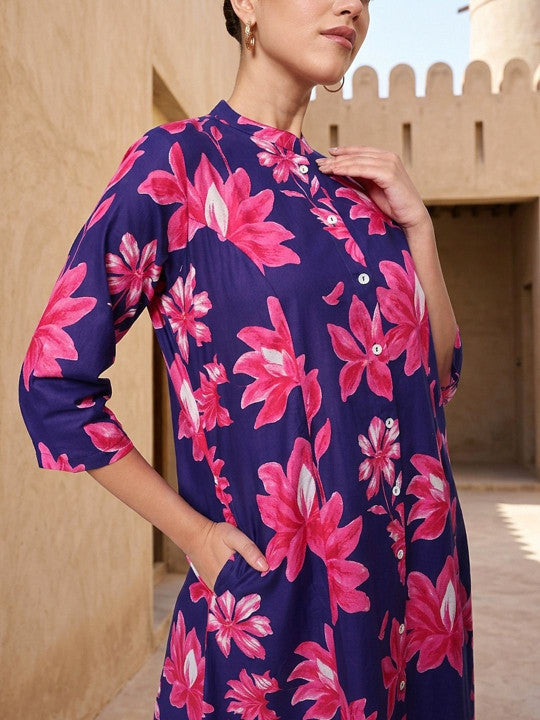 Comfy Purple Pratidin Printed Kurta sets