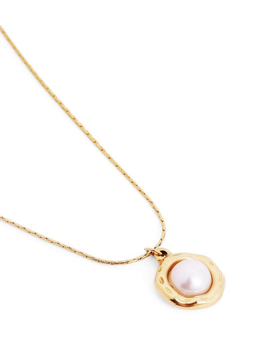 Ishin White  Colour Gold Plated Pearl Chain