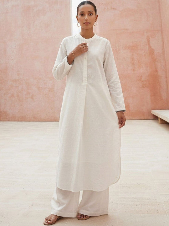 Comfy Natural Daftar Embroidered Kurta sets