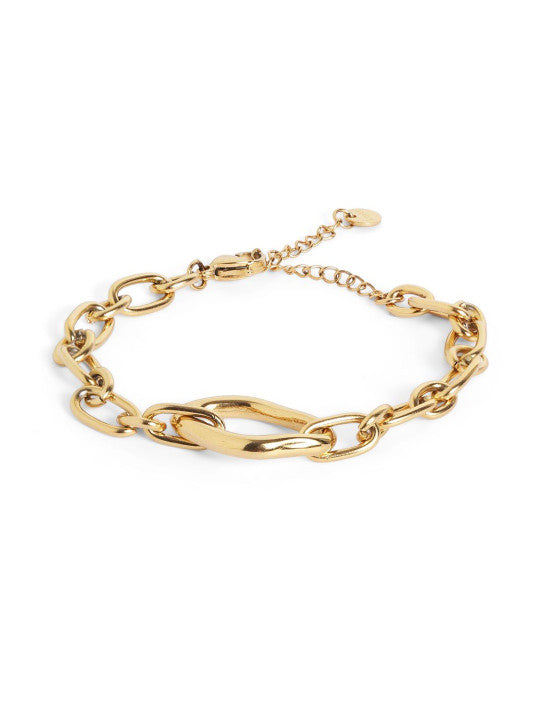 Ishin Gold Colour Gold Plated Artificial Stones And Beads Armlet