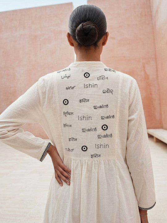 Comfy Natural Daftar Embroidered Kurta sets