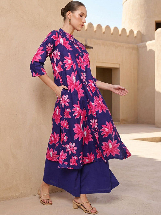 Comfy Purple Pratidin Printed Kurta sets