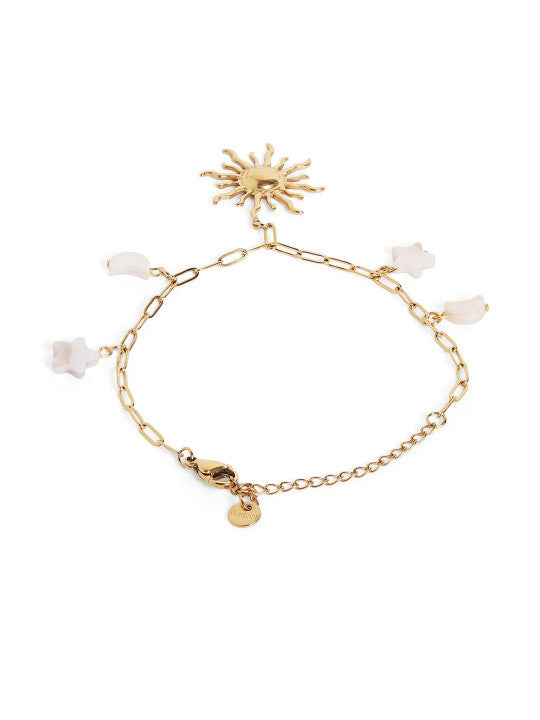 Ishin Multi Colour Gold Plated Artificial Stones And Beads Armlet