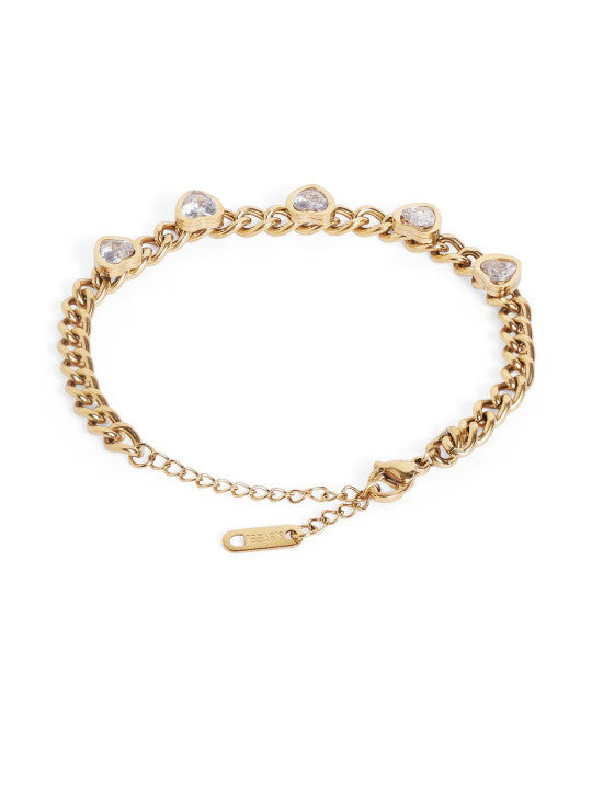 Ishin White Colour Gold Plated Artificial Stones And Beads Armlet