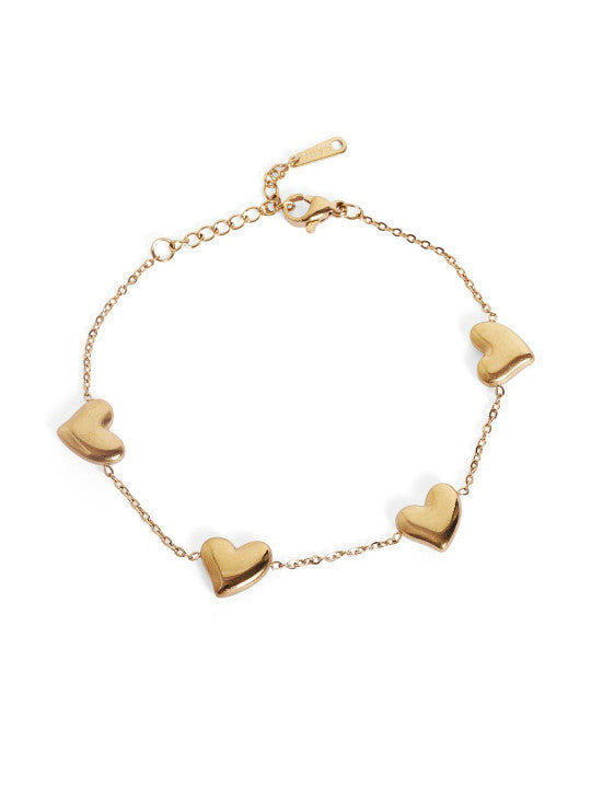 Ishin White Colour Gold Plated Artificial Stones And Beads Armlet