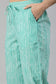 Ishin Women Turquoise Blue White Printed Sequinned A-line Kurta Set