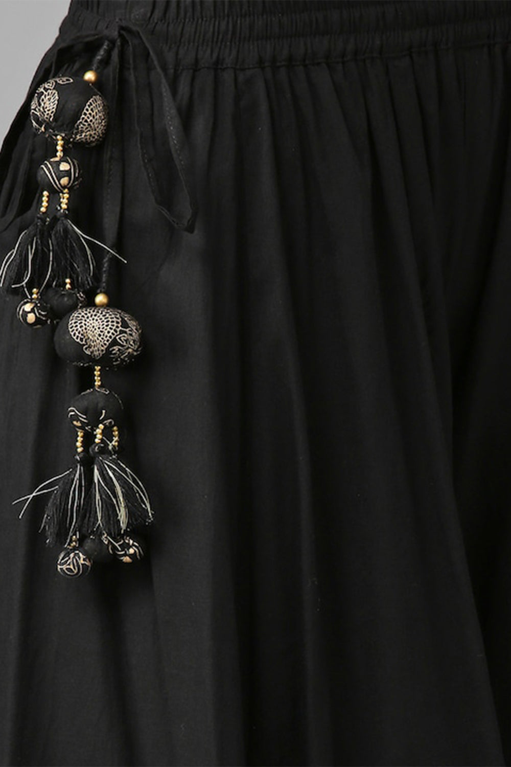 Ishin Sequins Black Embellished A-Line Kurta Set