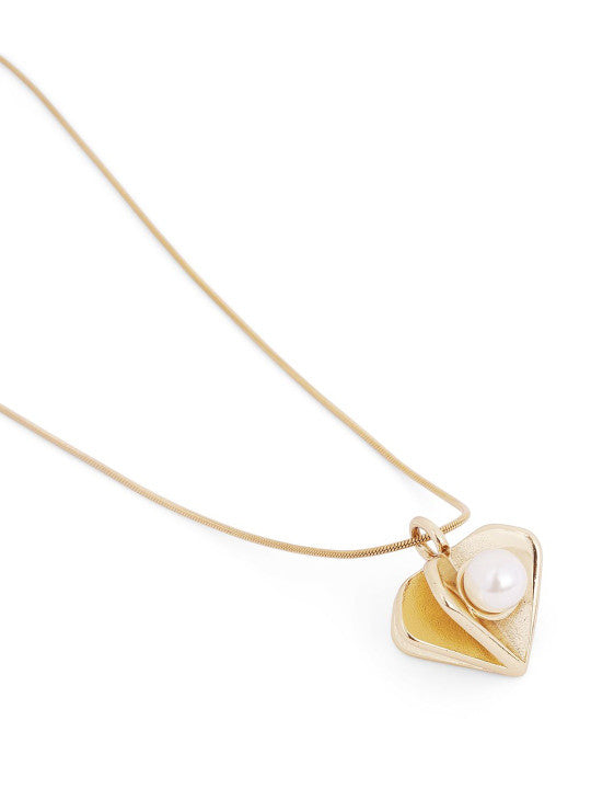 Ishin White  Colour Gold Plated Pearl Chain